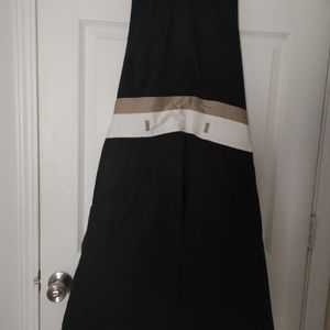 Cute black and two tone waist halter dress